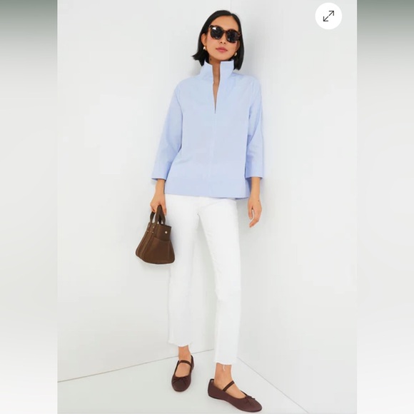 Tops - Pomander Place Tuckernuck Sullivan Margot stand collar shirt striped